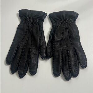 Saks Fifth Avenue Men's Classic Black Leather Gloves